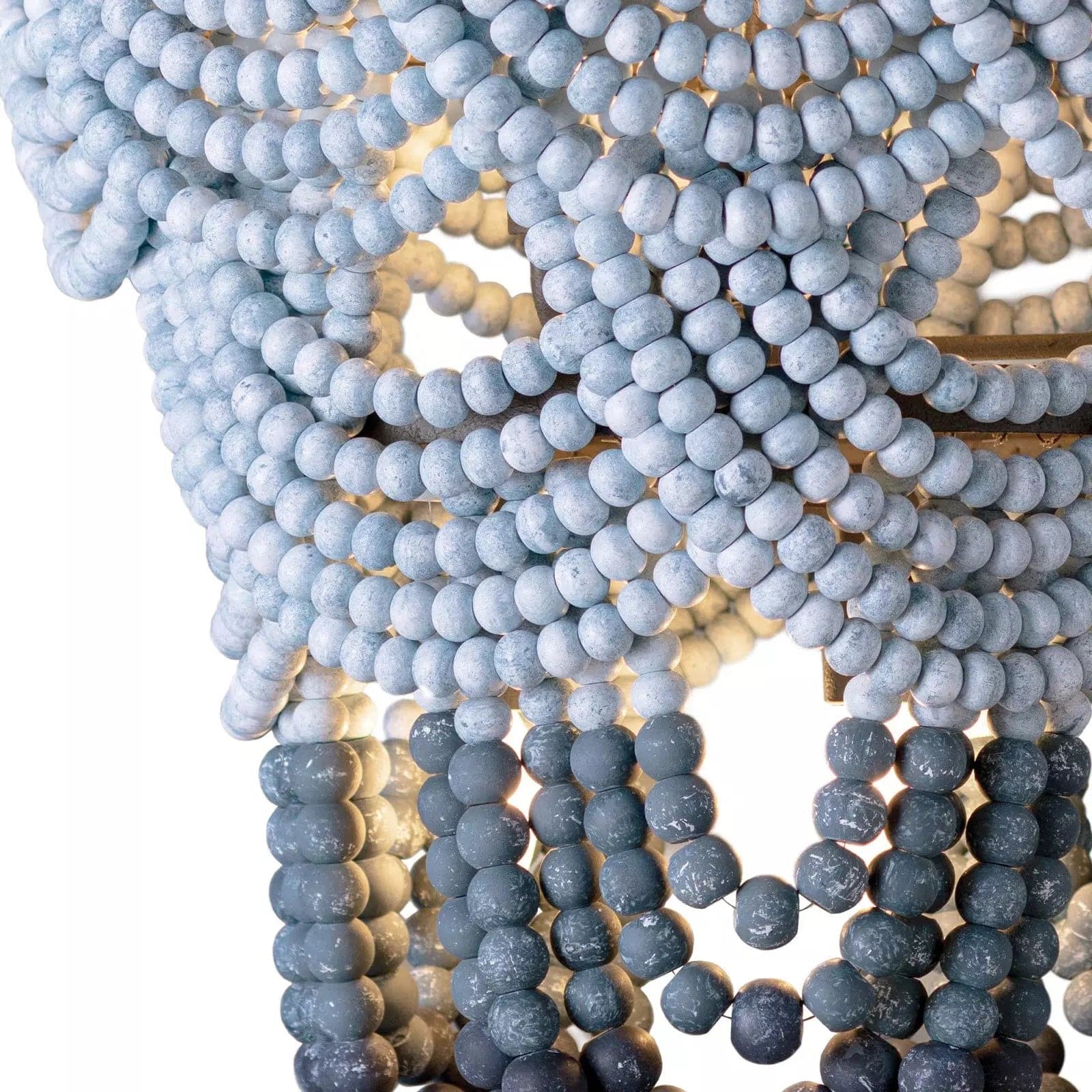 Ombre Wood Bead Chandelier - HER Home Design Boutique